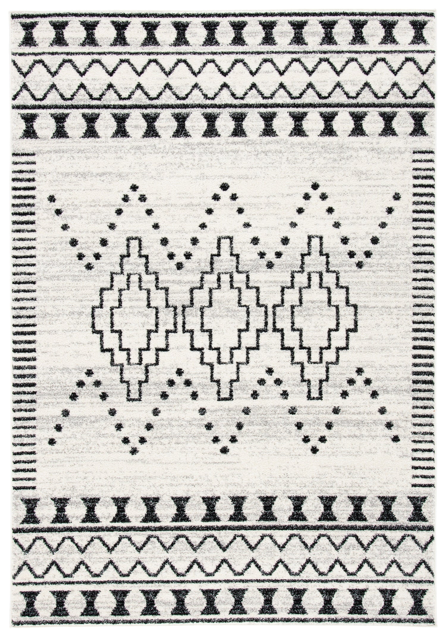 Safavieh Tulum Tul646Z Black/Ivory Rug.