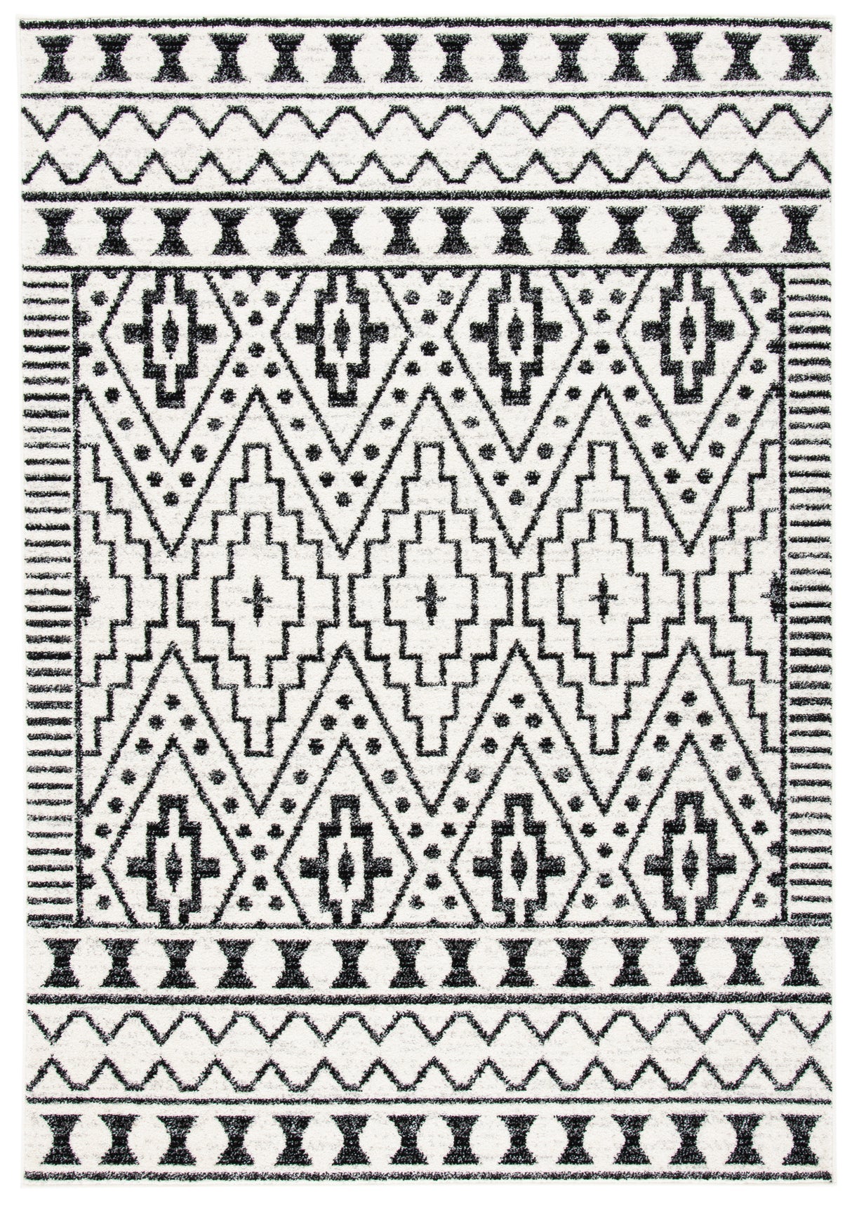 Safavieh Tulum Tul648Z Black/Ivory Rug.