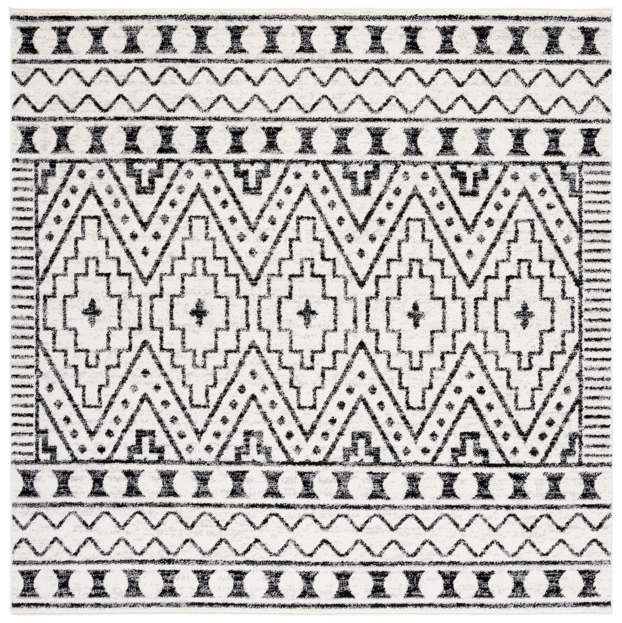Safavieh Tulum Tul648Z Black/Ivory Rug.