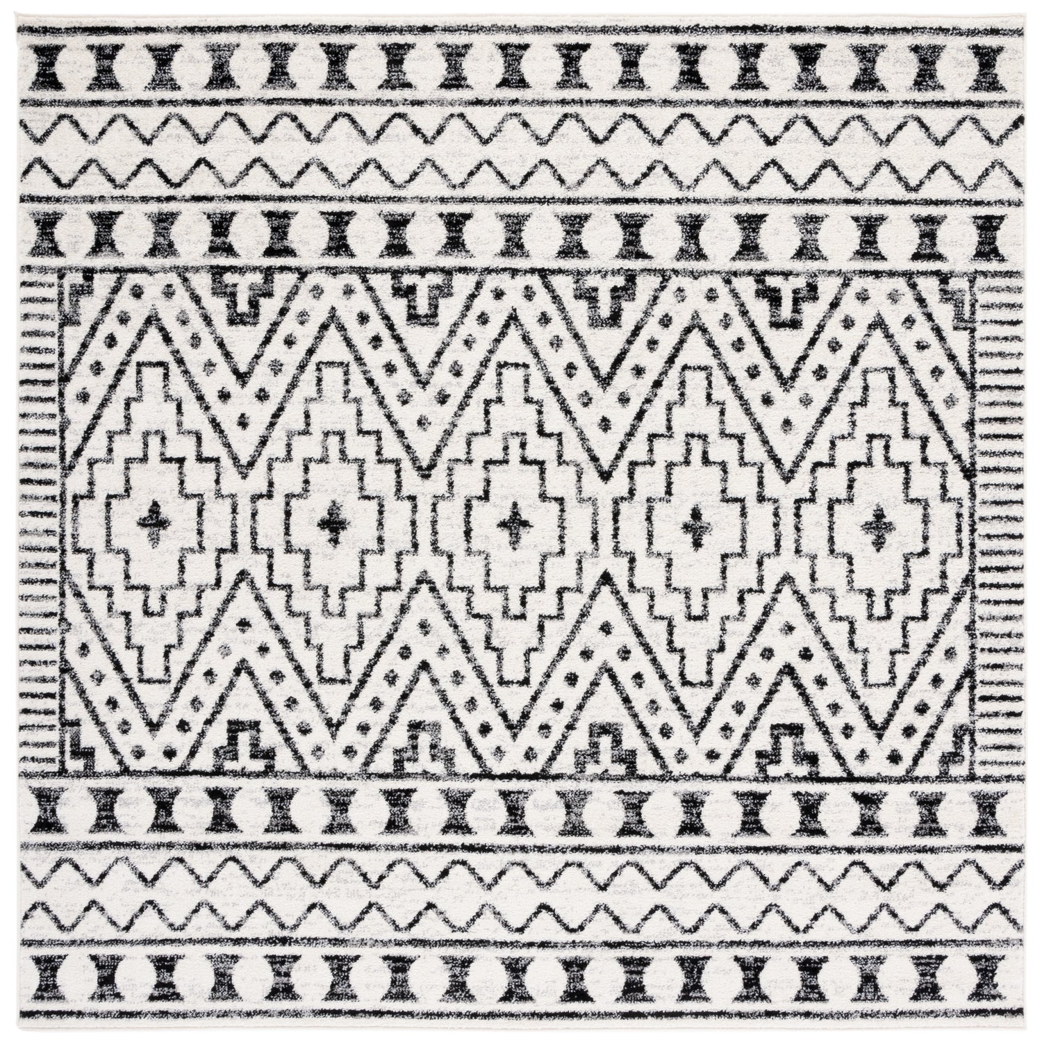 Safavieh Tulum Tul648Z Black/Ivory Rug.