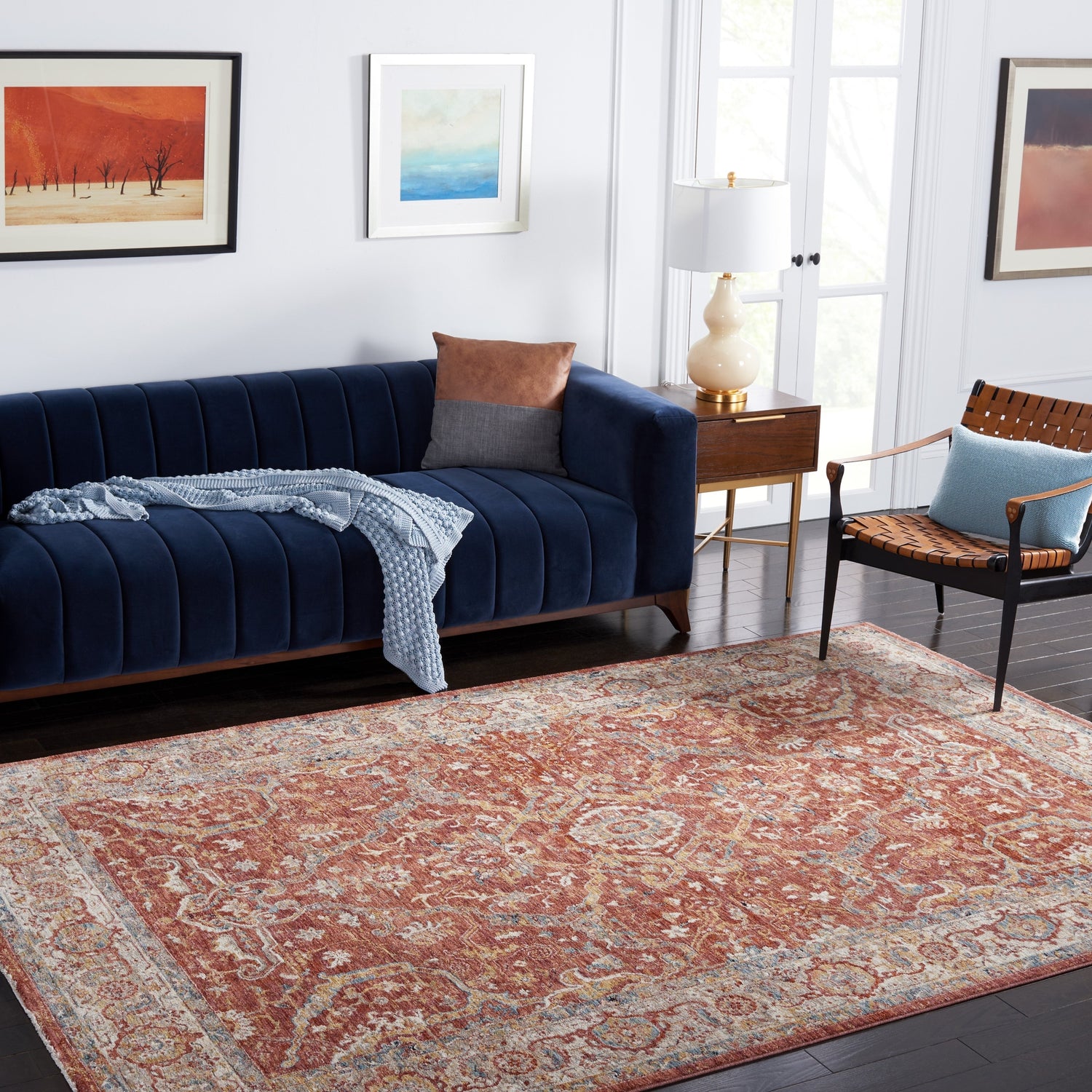 Safavieh Valencia Val566P Rust/Teal Rugs.