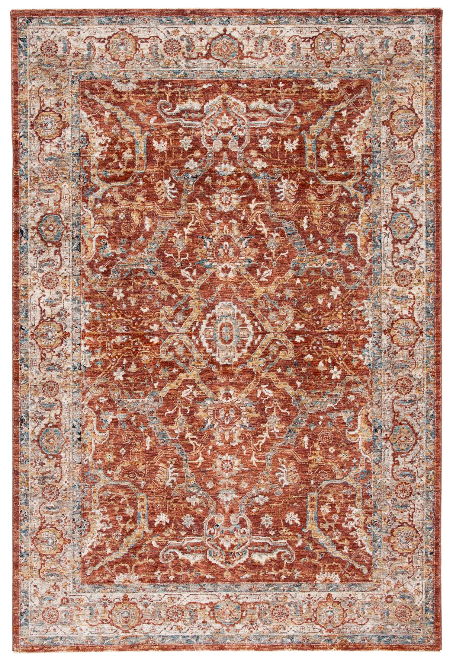 Safavieh Valencia Val566P Rust/Teal Rugs.
