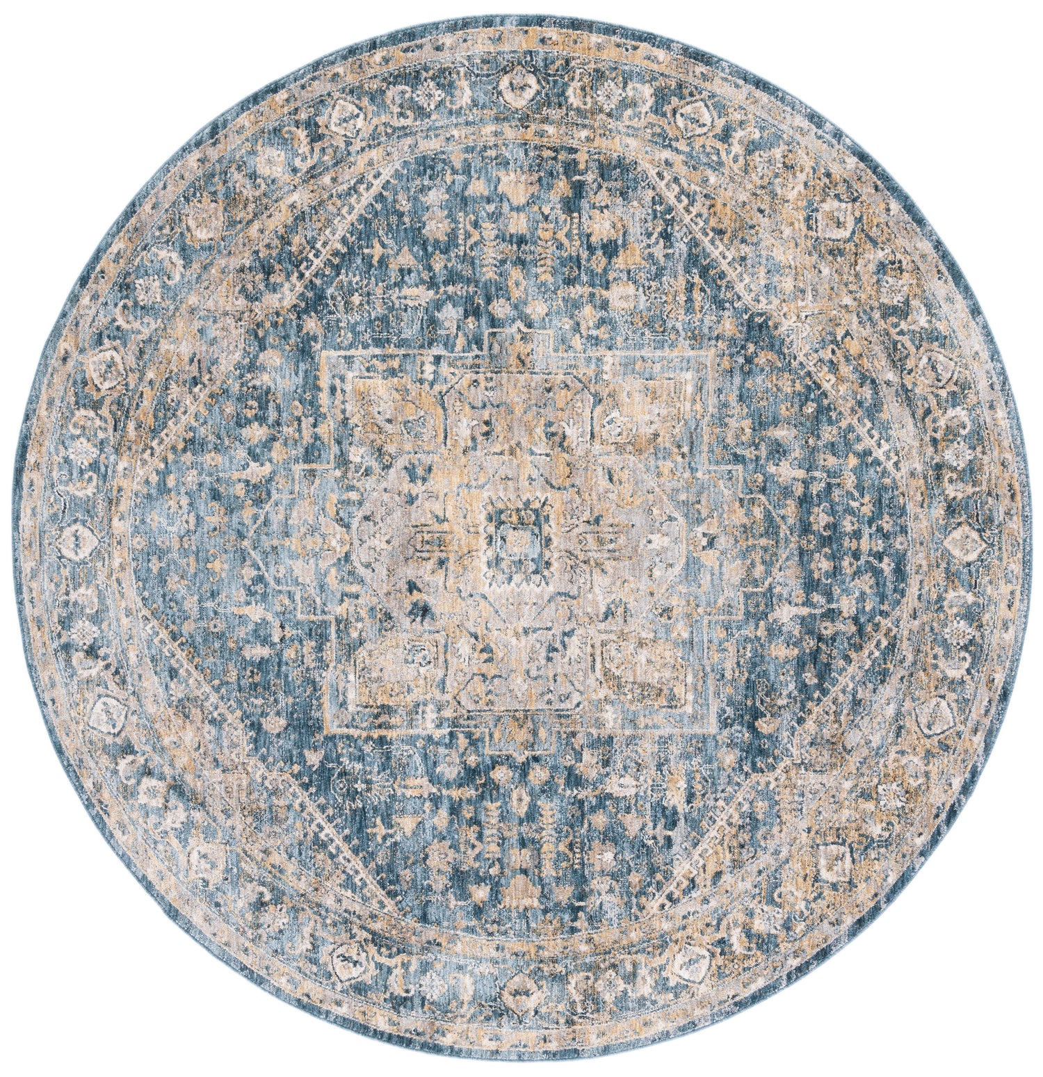 Safavieh Valencia Val568M Dark Blue/Yellow Rugs.