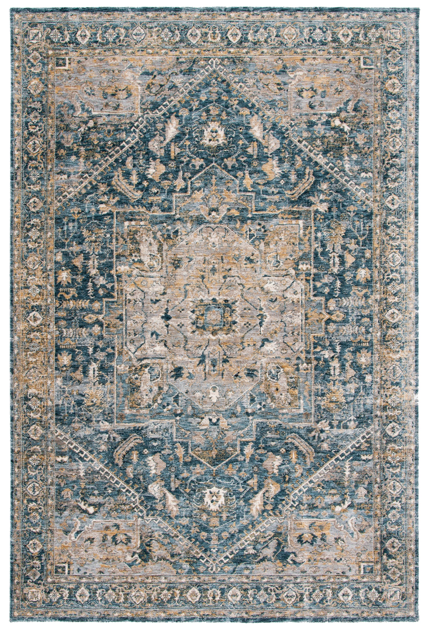 Safavieh Valencia Val568M Dark Blue/Yellow Rugs.