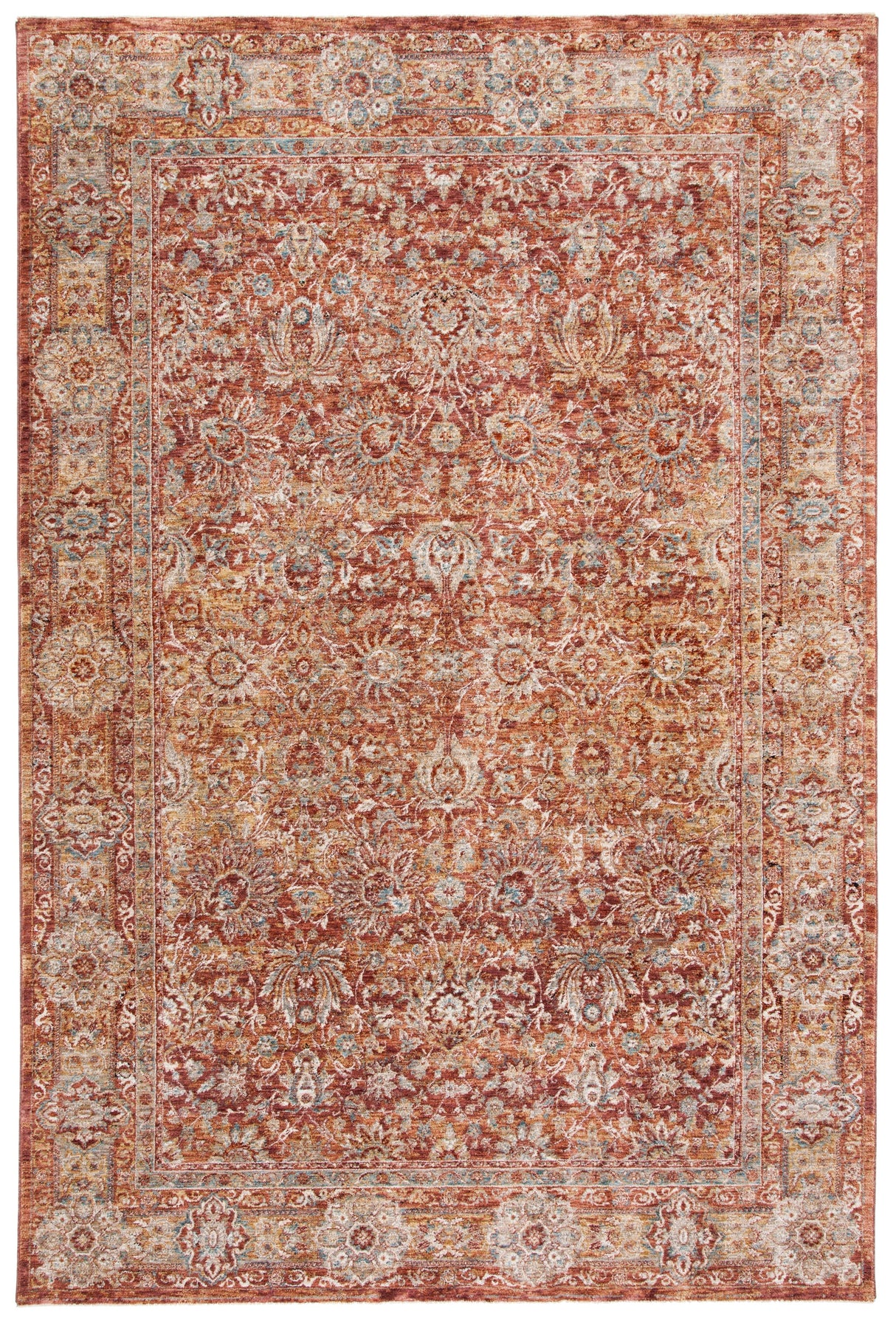 Safavieh Valencia Val570P Rust/Teal Rugs.