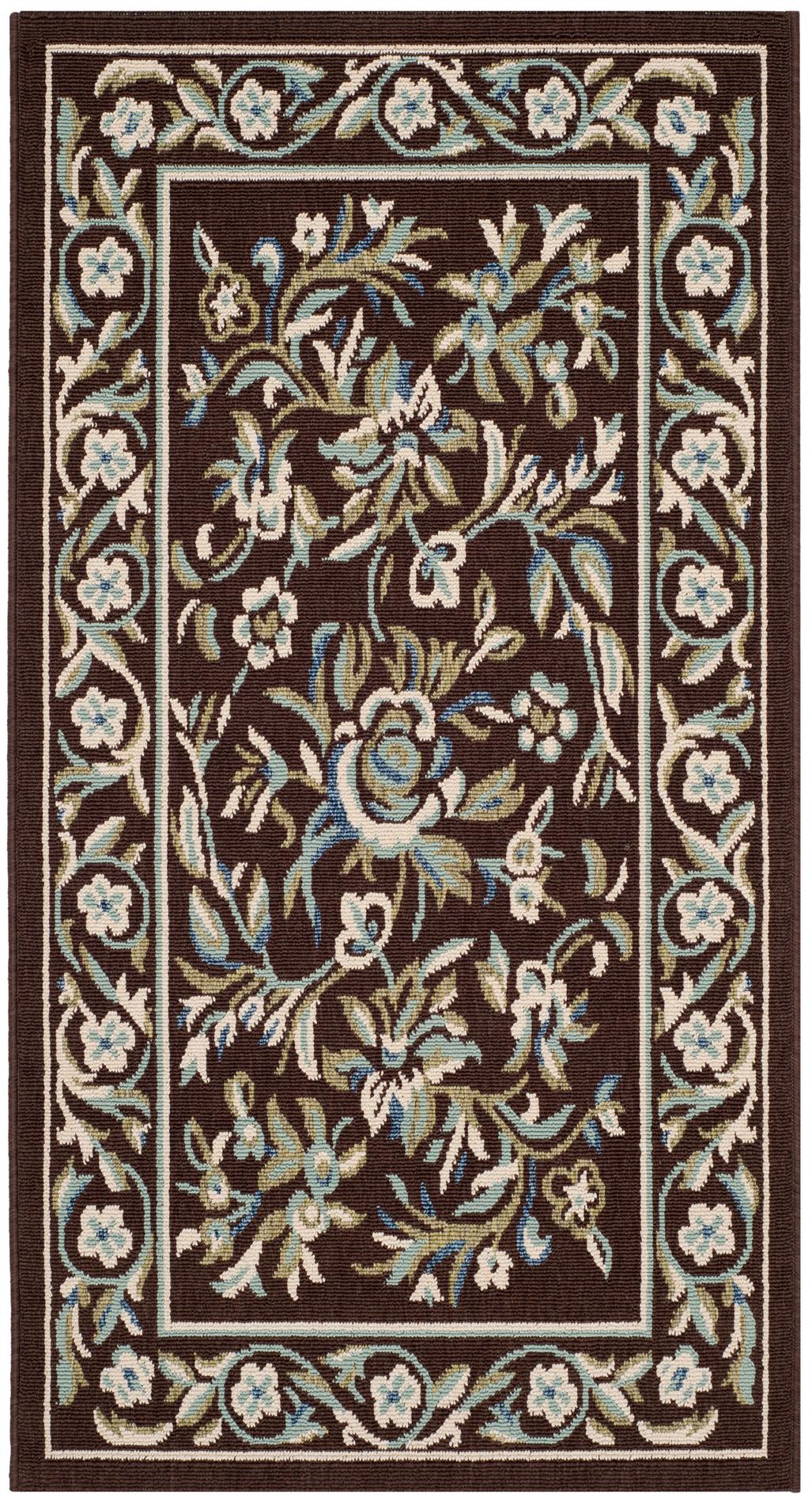 Safavieh Veranda Ver011 Chocolate/Aqua Rugs.