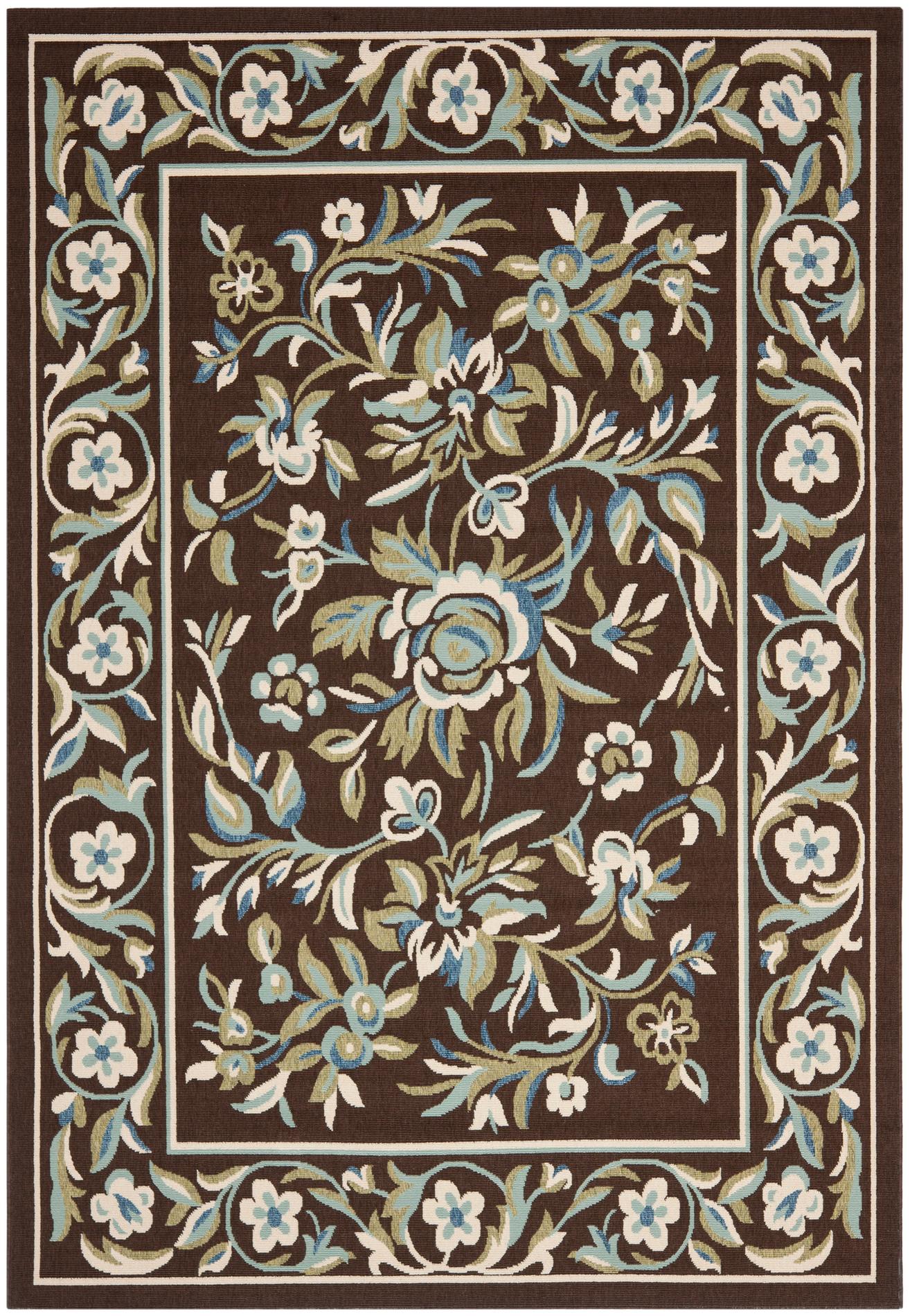 Safavieh Veranda Ver011 Chocolate/Aqua Rugs.