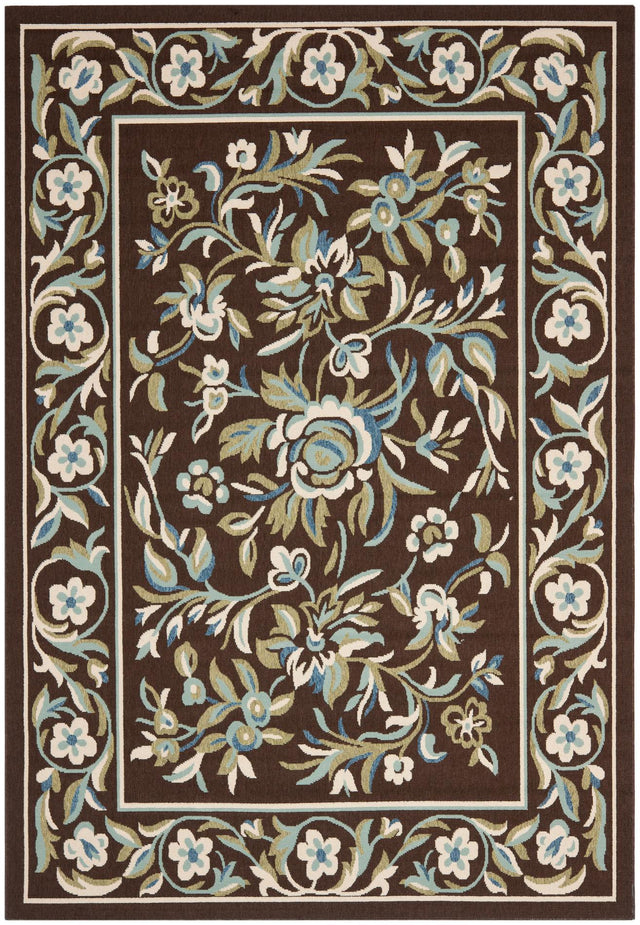 Safavieh Veranda Ver011 Chocolate/Aqua Rugs.