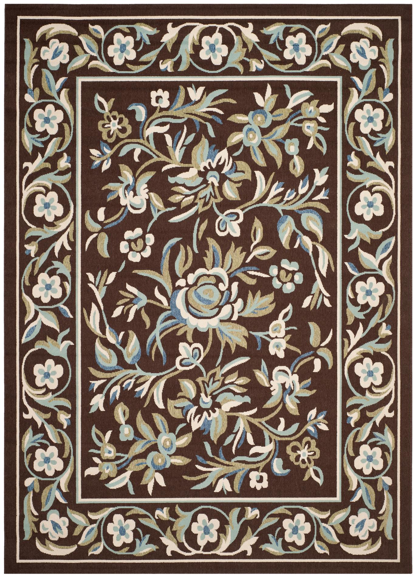 Safavieh Veranda Ver011 Chocolate/Aqua Rugs.