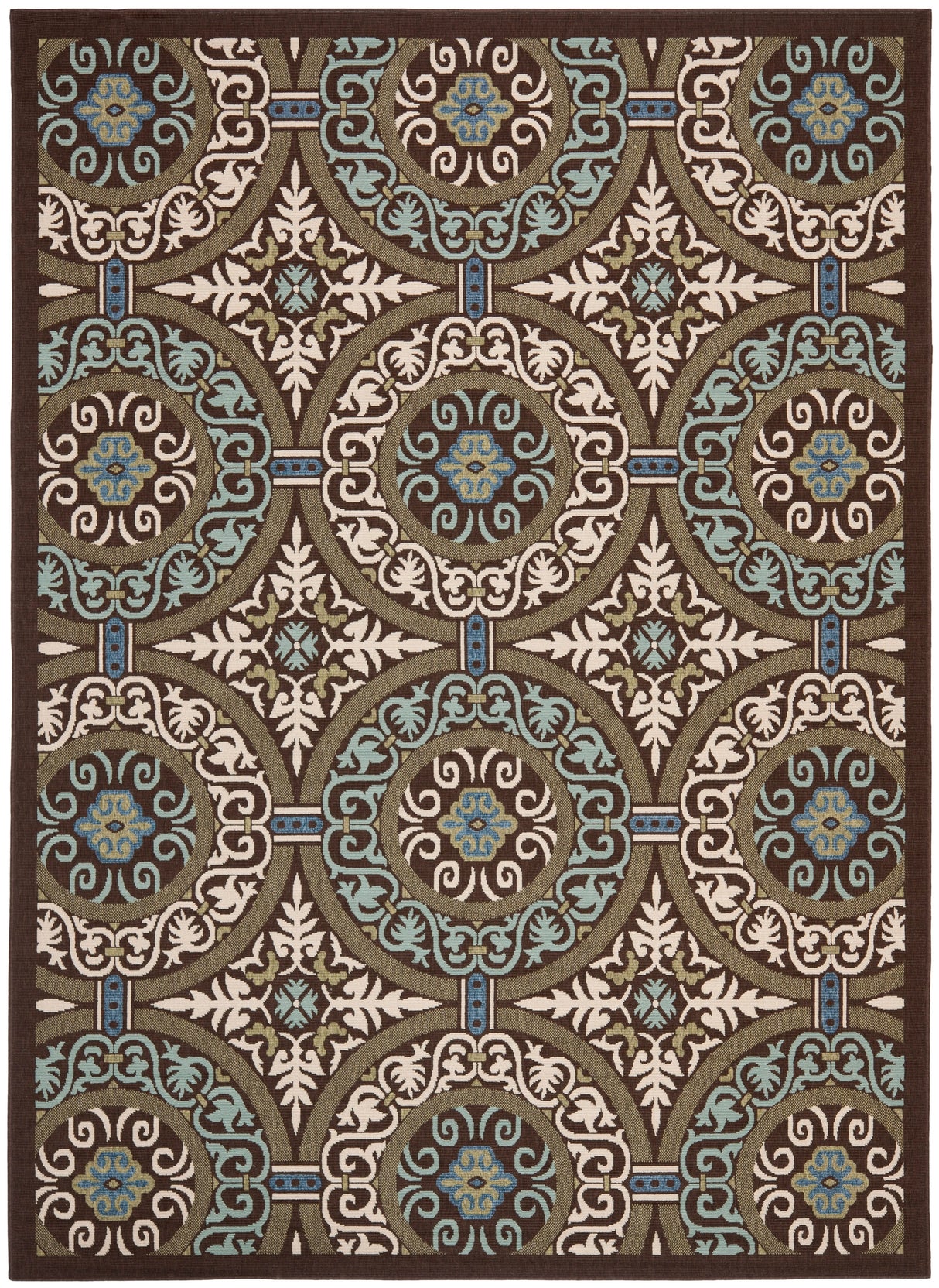 Safavieh Veranda Ver055 Chocolate/Cream Rug.