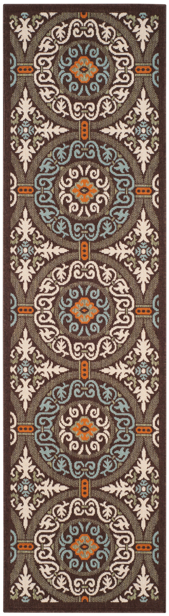 Safavieh Veranda Ver055 Chocolate/Aqua Rug.