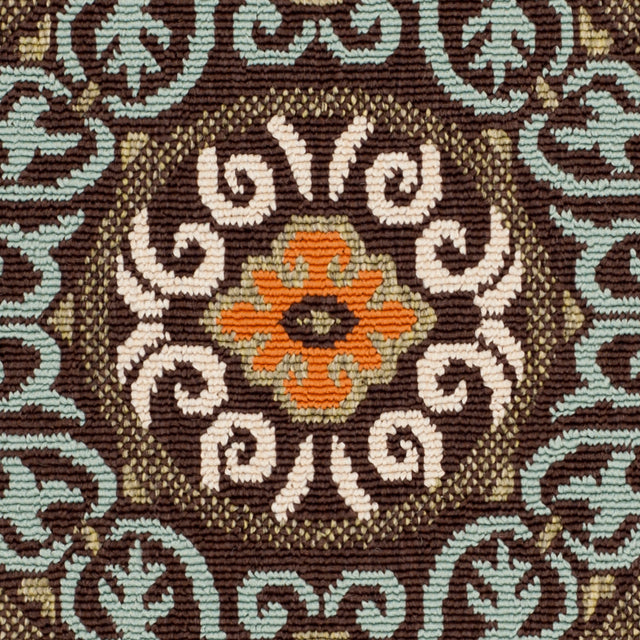 Safavieh Veranda Ver055 Chocolate/Aqua Rug.