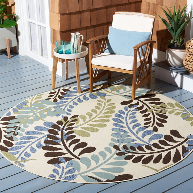 Safavieh Veranda Ver056 Cream/Aqua Rug.