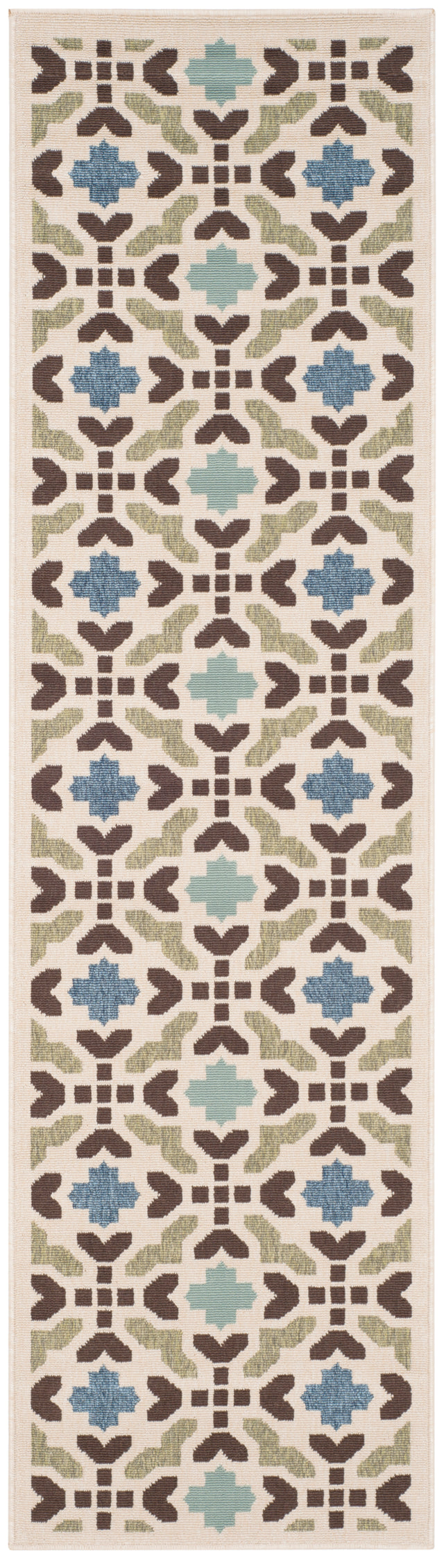 Safavieh Veranda Ver080 Cream/Aqua Rug.