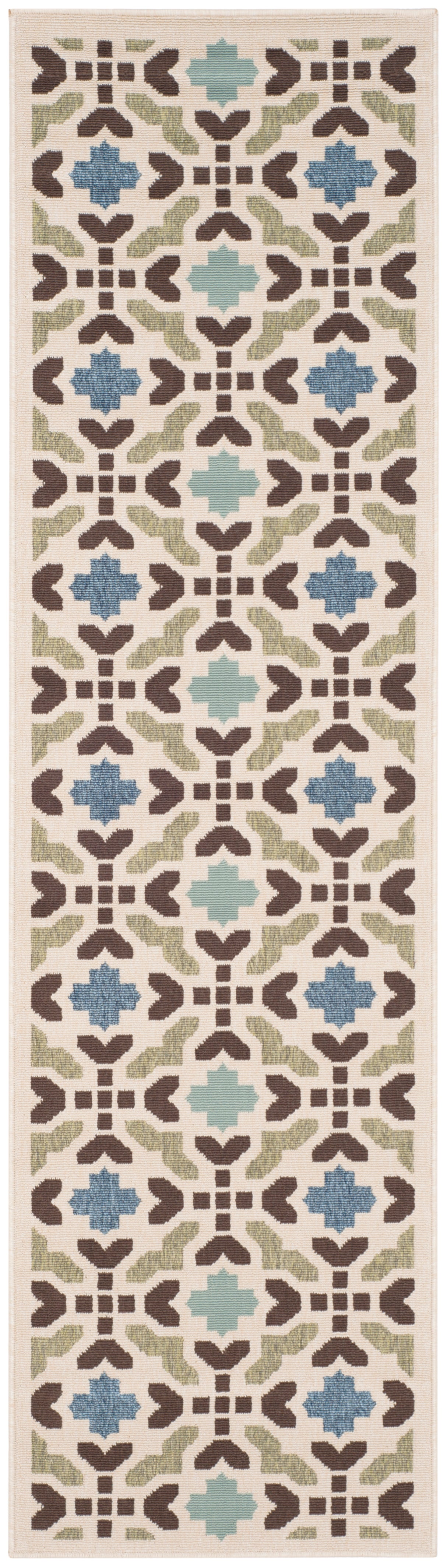 Safavieh Veranda Ver080 Cream/Aqua Rug.
