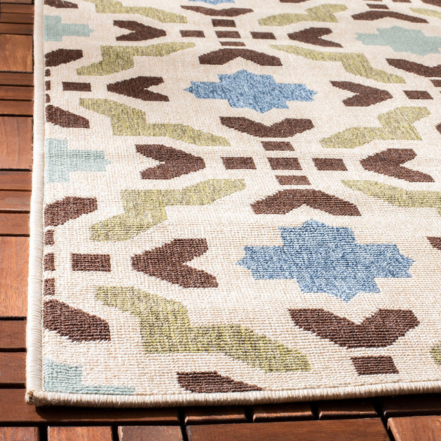 Safavieh Veranda Ver080 Cream/Aqua Rug.
