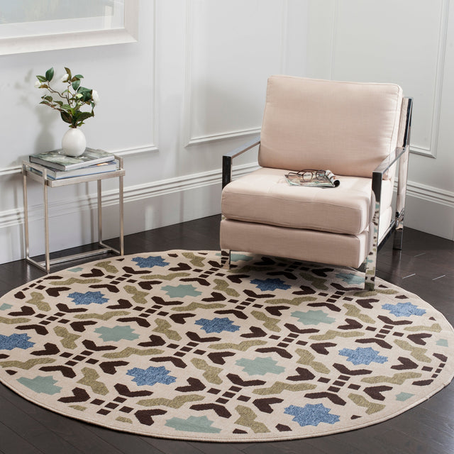 Safavieh Veranda Ver080 Cream/Aqua Rug.