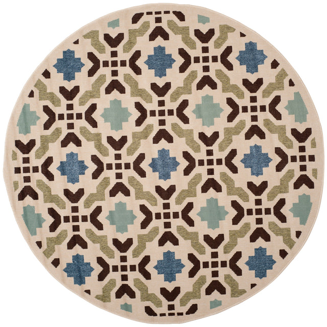 Safavieh Veranda Ver080 Cream/Aqua Rug.