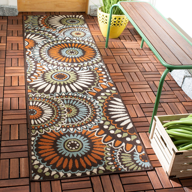 Safavieh Veranda Ver091 Chocolate/Terracotta Rug.
