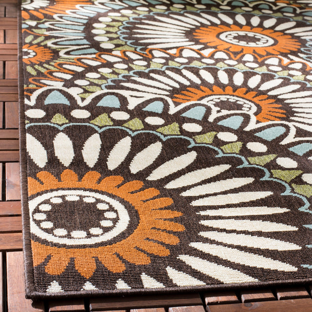 Safavieh Veranda Ver091 Chocolate/Terracotta Rug.
