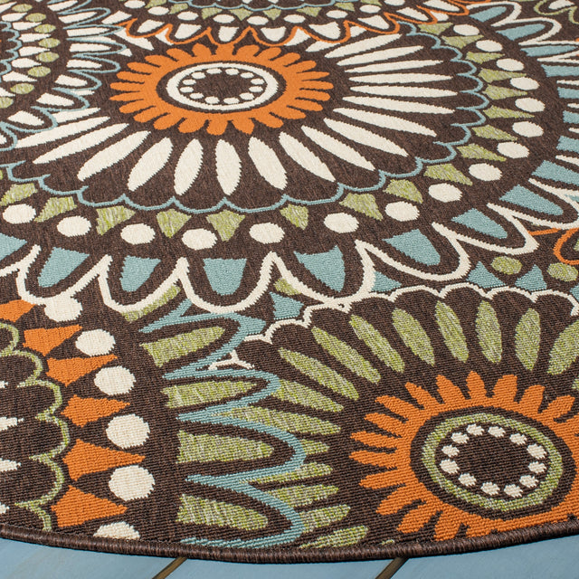 Safavieh Veranda Ver091 Chocolate/Terracotta Rug.