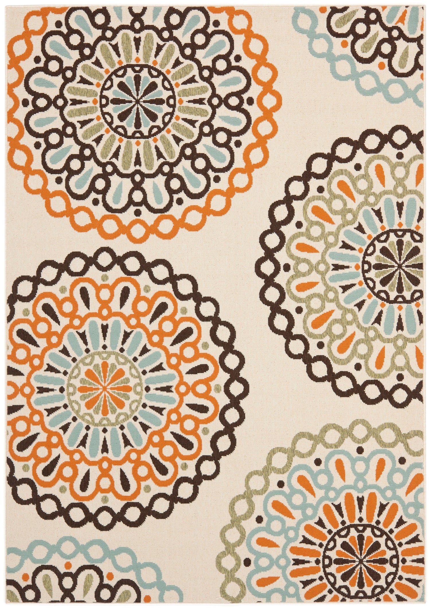 Safavieh Veranda Ver092 Cream/Terracotta Rug.