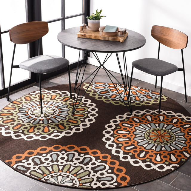 Safavieh Veranda Ver092 Chocolate/Terracotta Rug.
