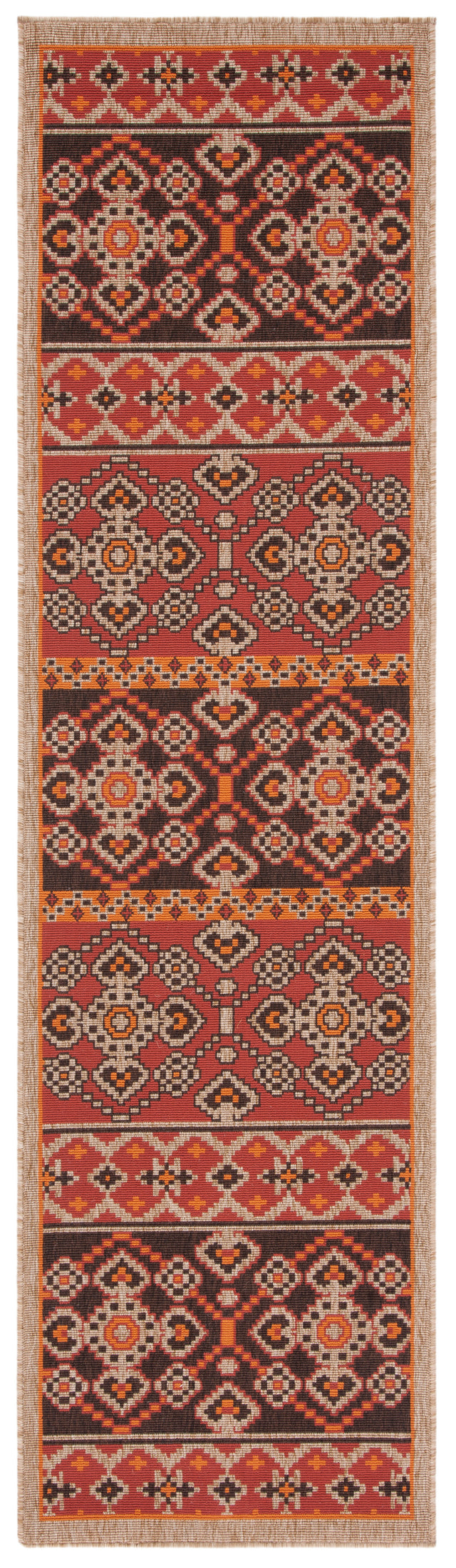 Safavieh Veranda Ver093 Red/Chocolate Rug.