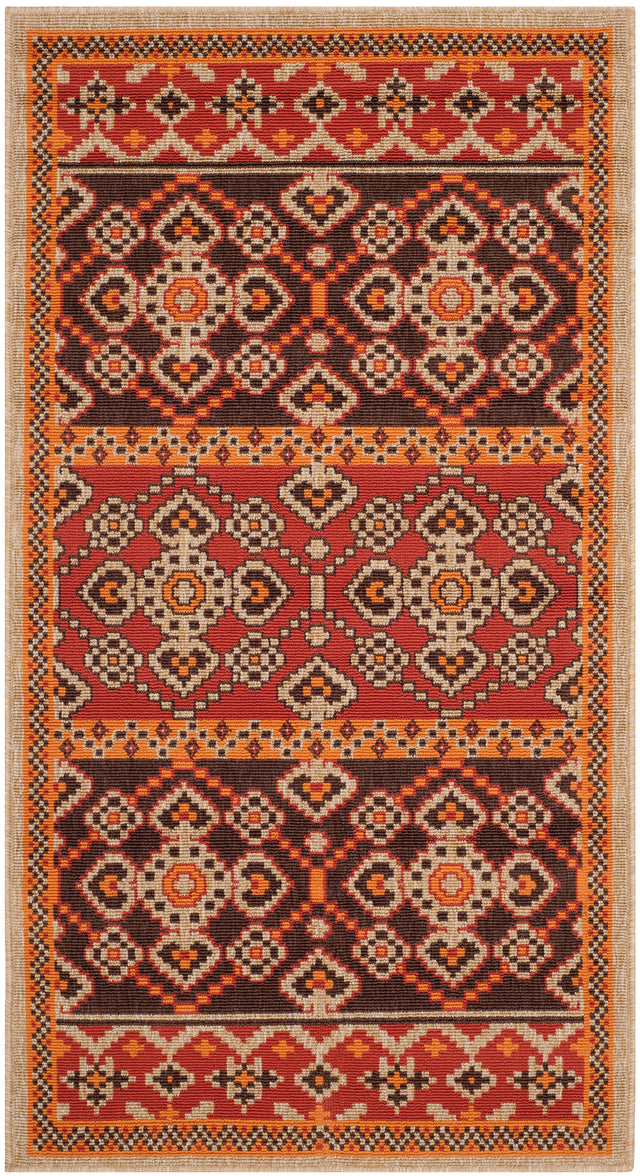 Safavieh Veranda Ver093 Red/Chocolate Rug.
