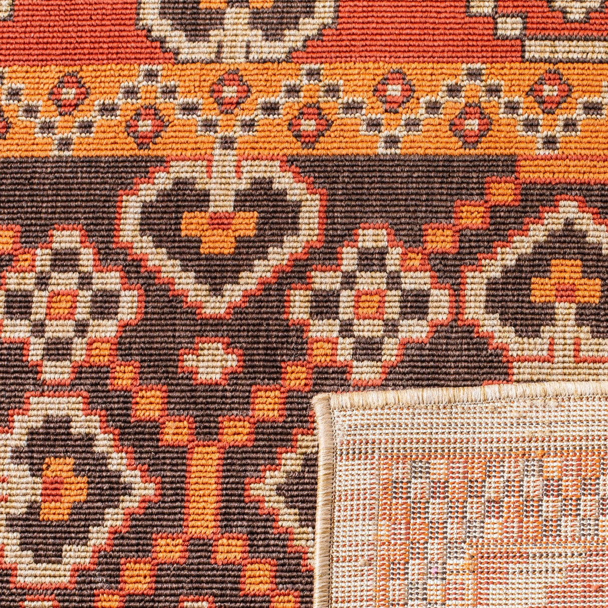 Safavieh Veranda Ver093 Red/Chocolate Rug.
