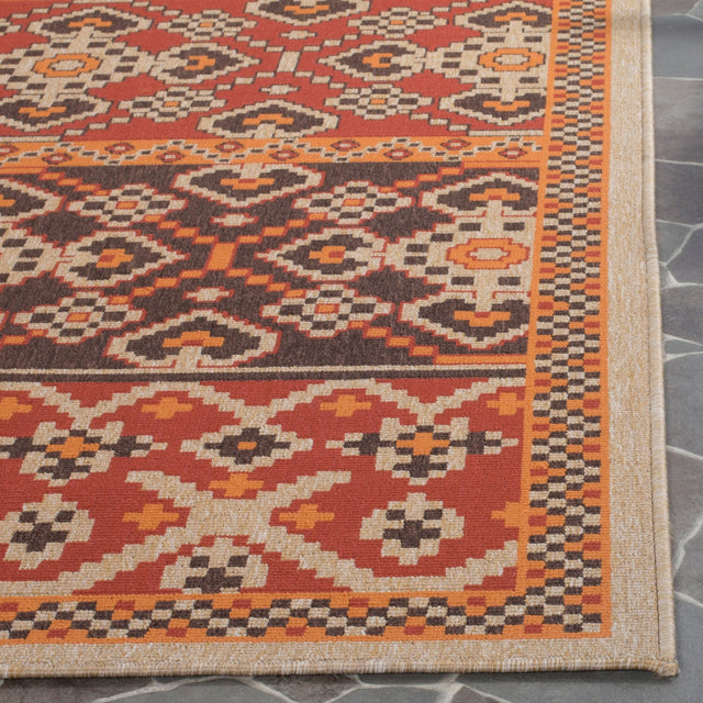 Safavieh Veranda Ver093 Red/Chocolate Rug.