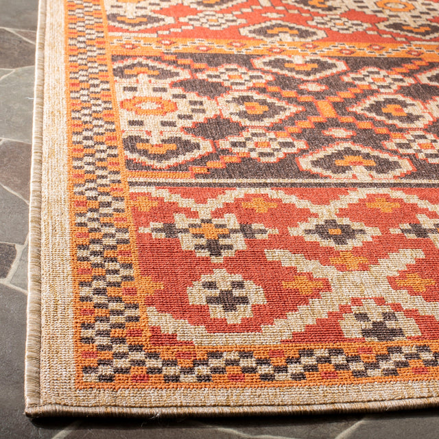 Safavieh Veranda Ver093 Red/Chocolate Rug.