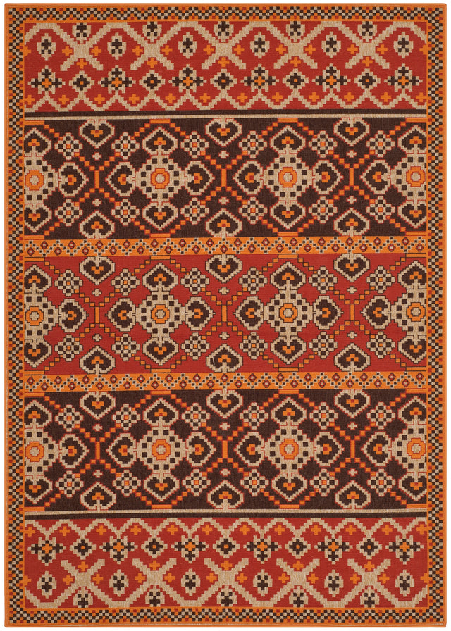 Safavieh Veranda Ver093 Red/Chocolate Rug.