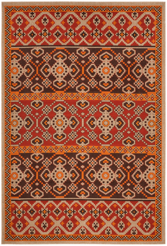 Safavieh Veranda Ver093 Red/Chocolate Rug.