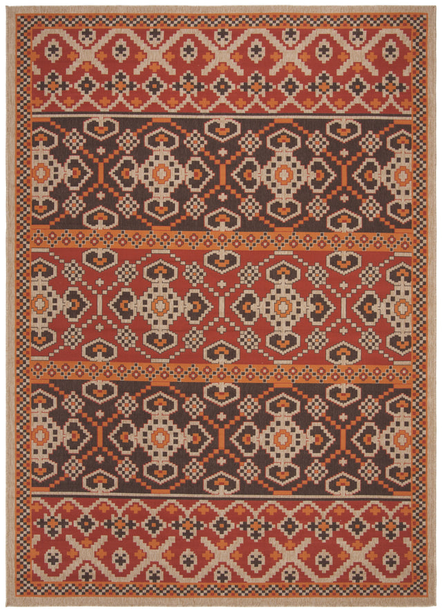 Safavieh Veranda Ver093 Red/Chocolate Rug.