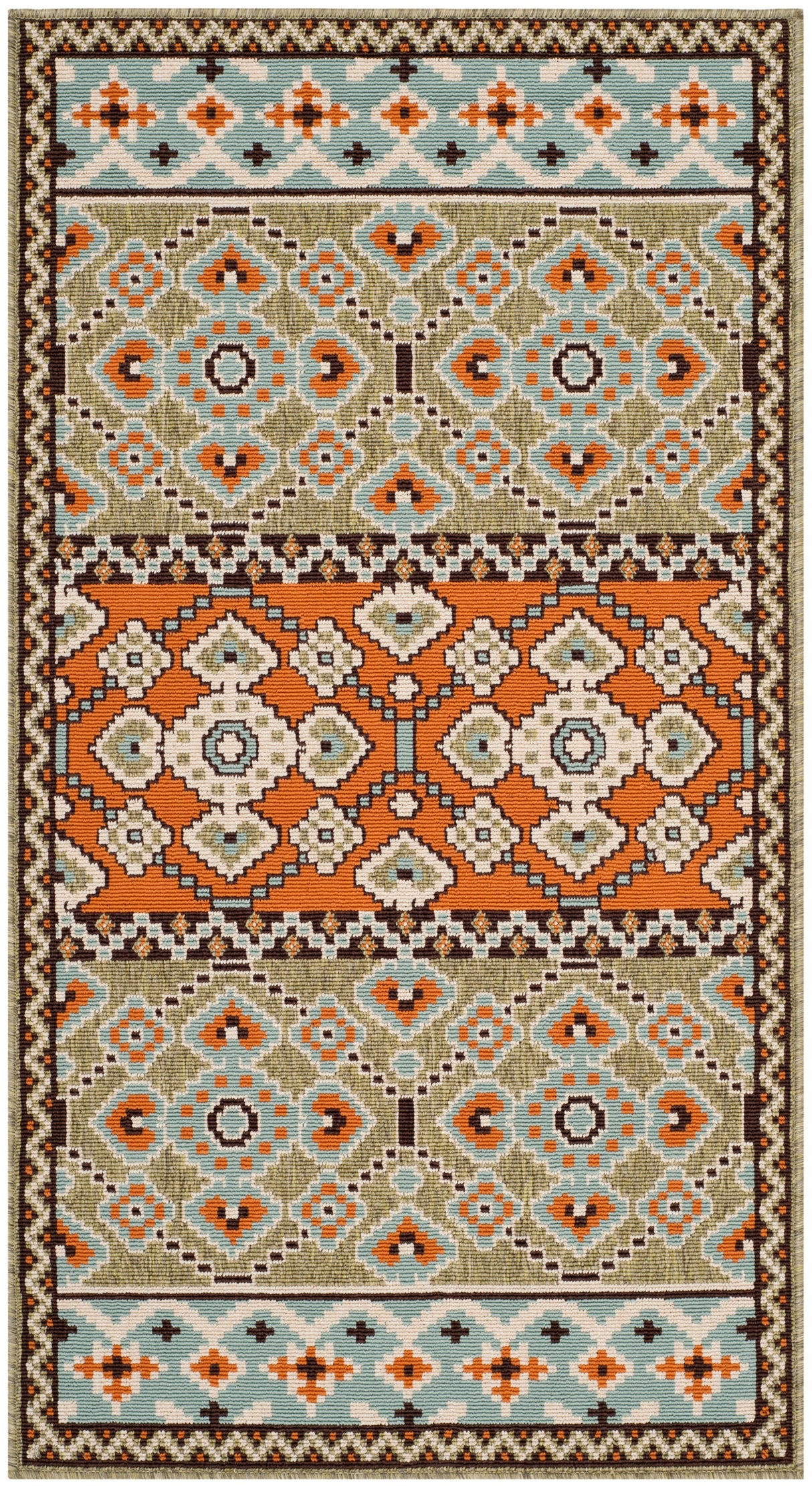 Safavieh Veranda Ver093 Green/Terracotta Rug.