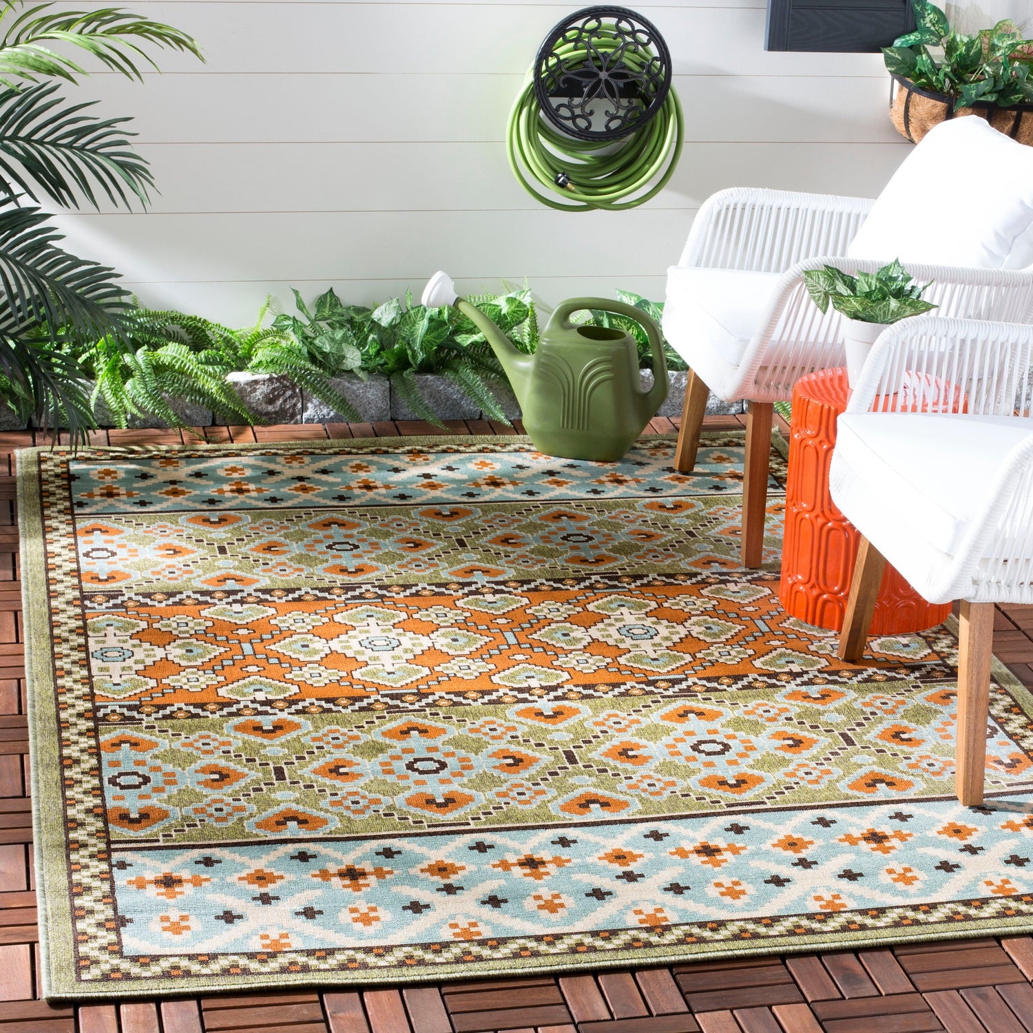 Safavieh Veranda Ver093 Green/Terracotta Rug.