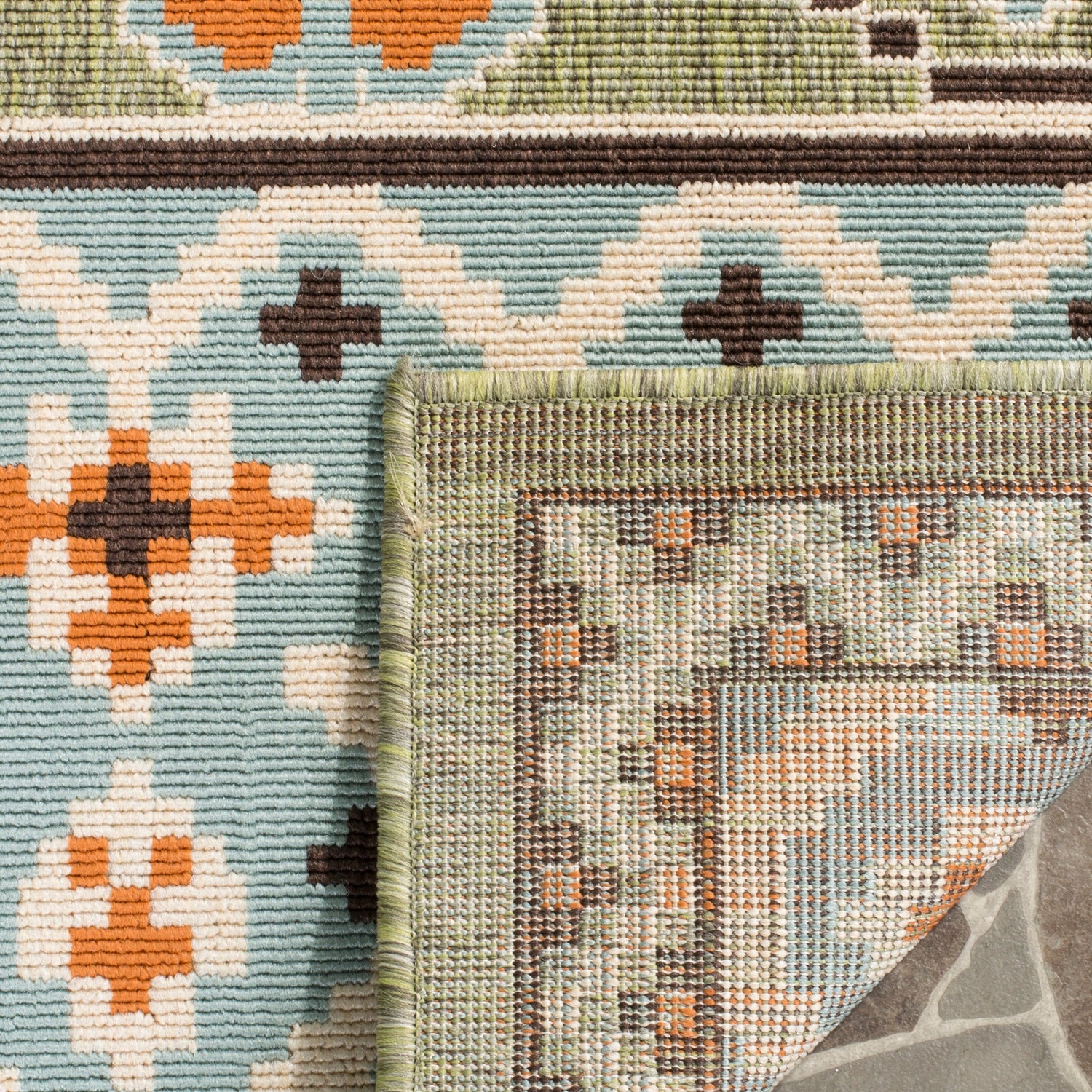Safavieh Veranda Ver093 Green/Terracotta Rug.