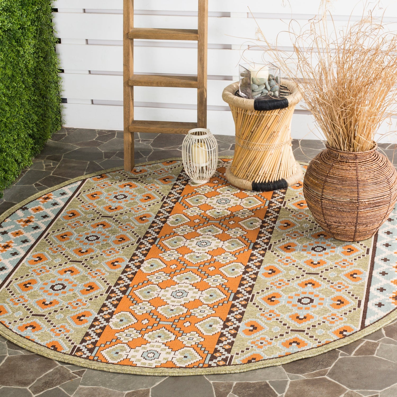 Safavieh Veranda Ver093 Green/Terracotta Rug.