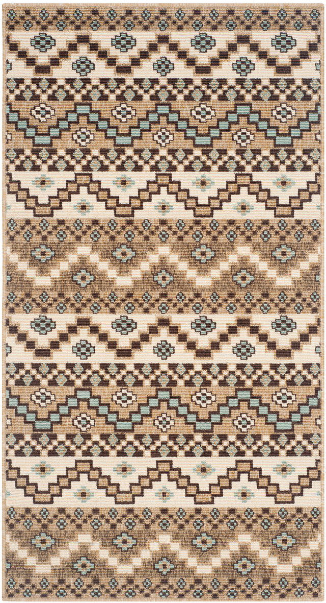 Safavieh Veranda Ver095 Creme/Brown Rug.