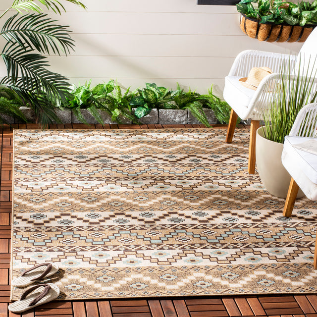 Safavieh Veranda Ver095 Creme/Brown Rug.