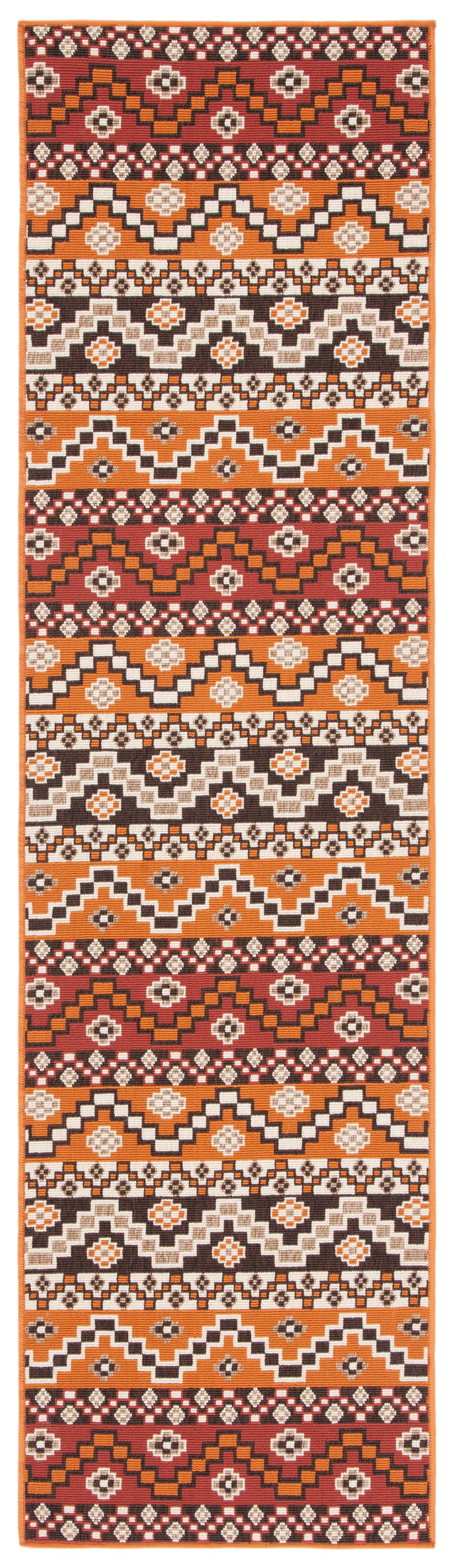 Safavieh Veranda Ver095 Red/Chocolate Rug.