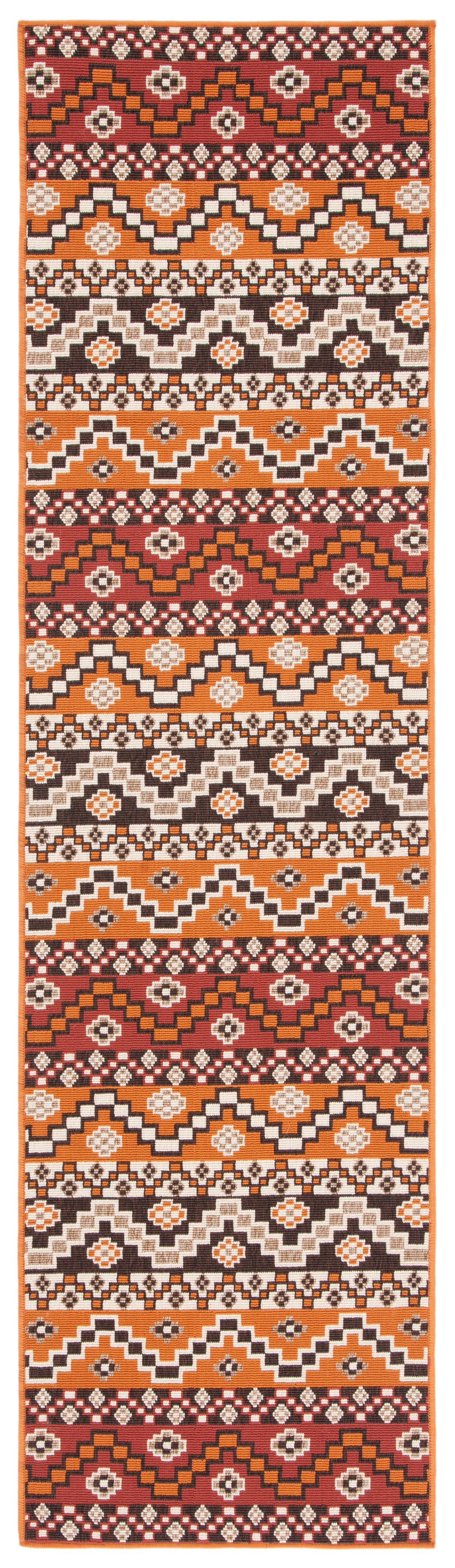 Safavieh Veranda Ver095 Red/Chocolate Rug.