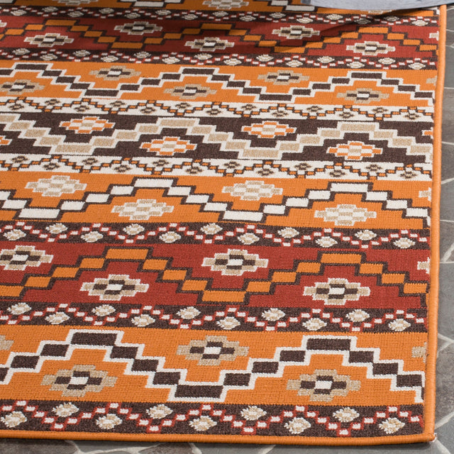 Safavieh Veranda Ver095 Red/Chocolate Rug.