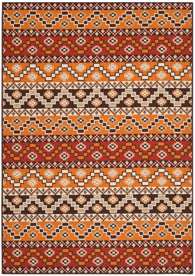 Safavieh Veranda Ver095 Red/Chocolate Rug.