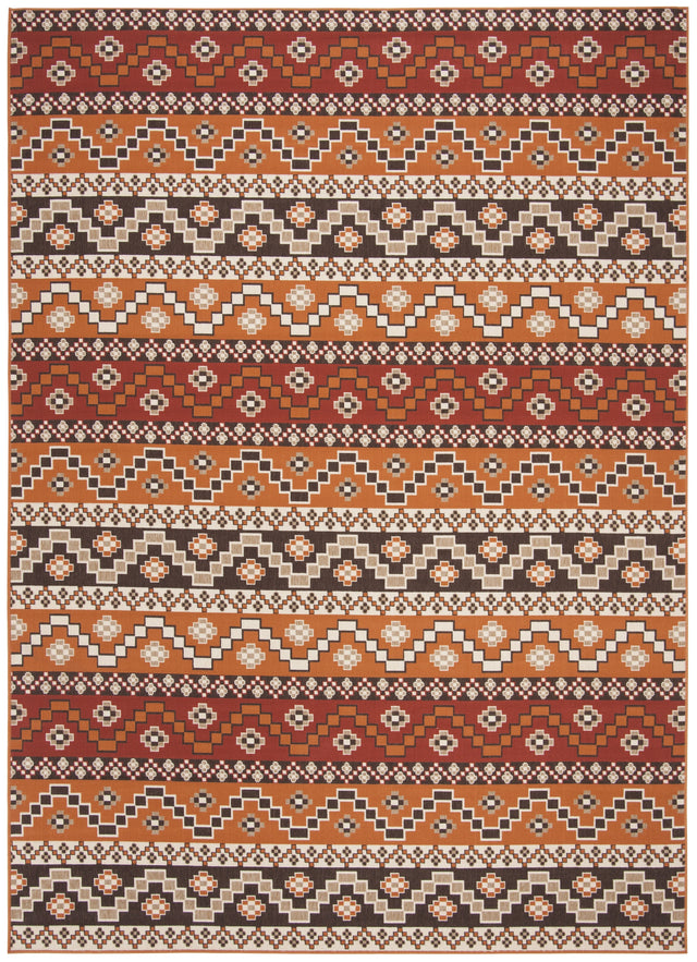 Safavieh Veranda Ver095 Red/Chocolate Rug.