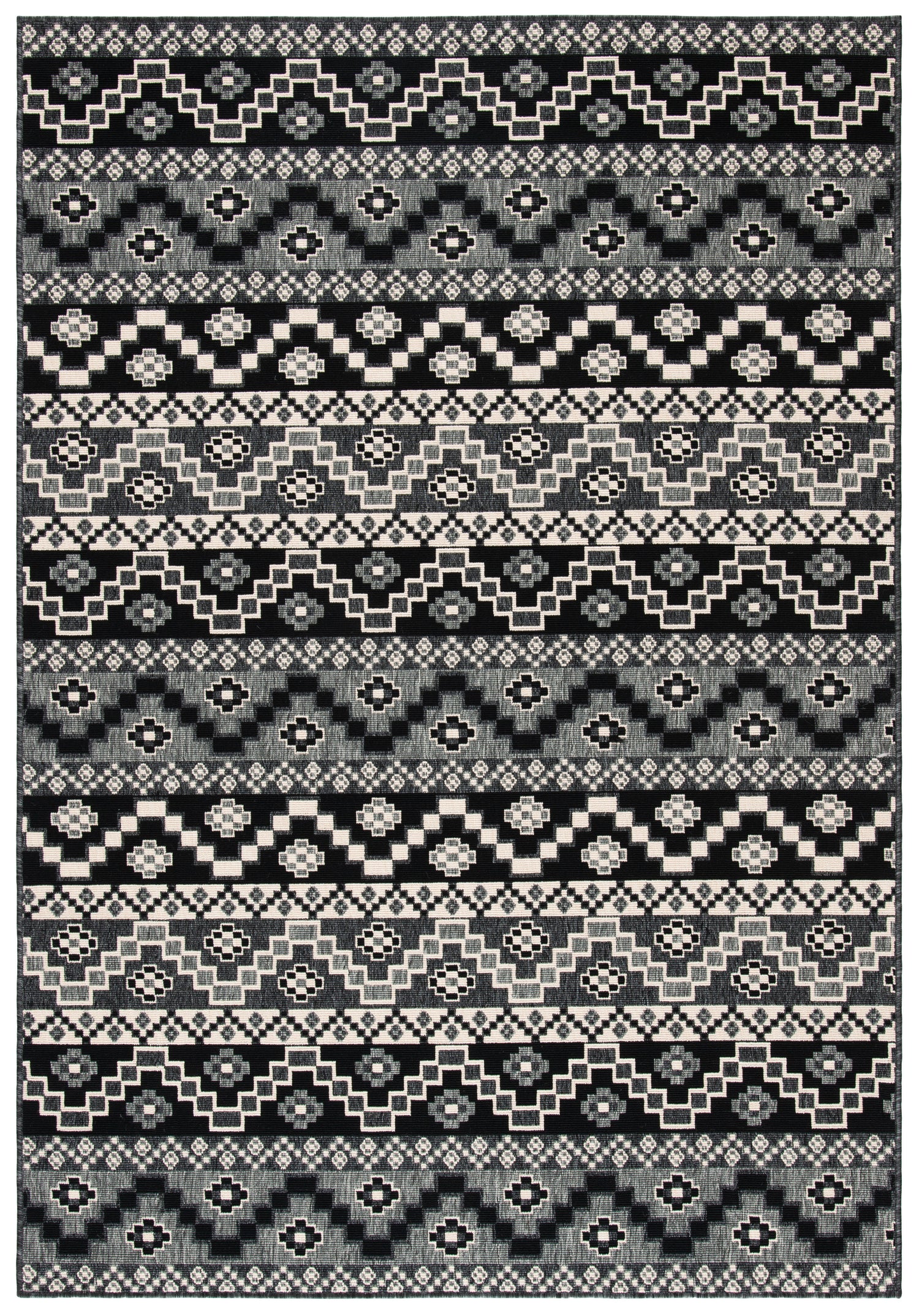 Safavieh Veranda Ver095 Black/Beige Rug.