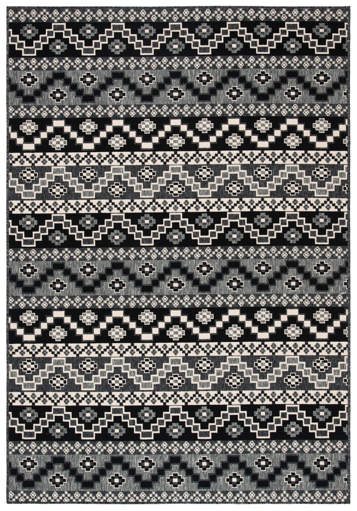 Safavieh Veranda Ver095 Black/Beige Rug.