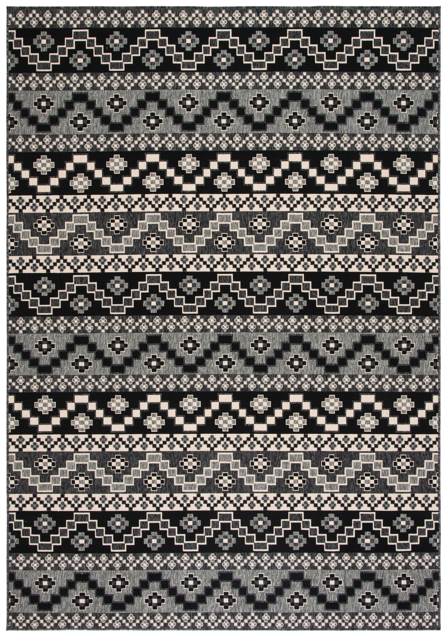 Safavieh Veranda Ver095 Black/Beige Rug.