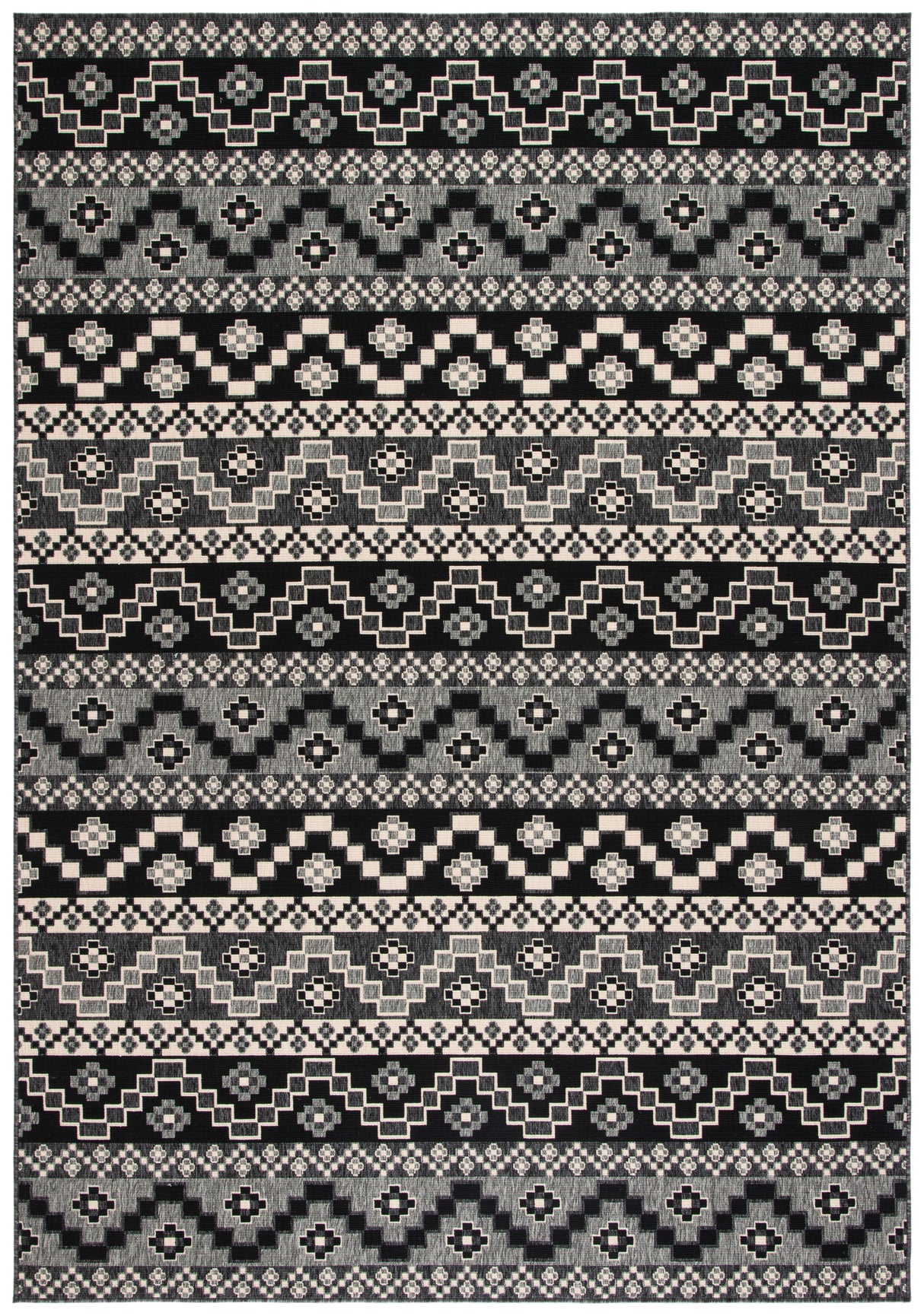 Safavieh Veranda Ver095 Black/Beige Rug.